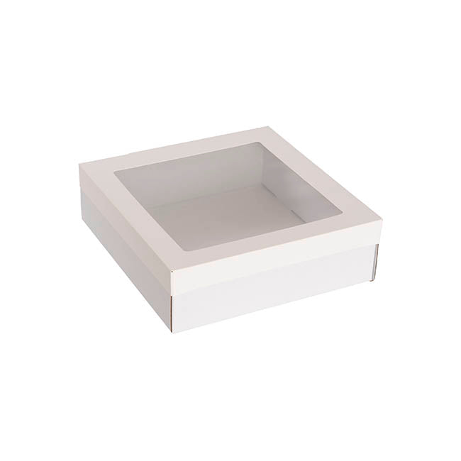 Catering Grazing Window Box & Lid White Pack 2 (25x25x8cmH)
