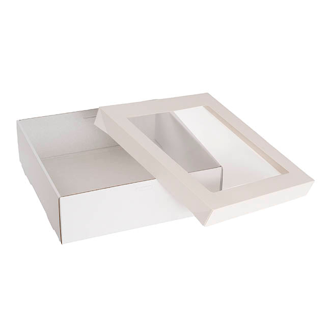 Catering Grazing Window Box & Lid White Pack 2 (25x25x8cmH)