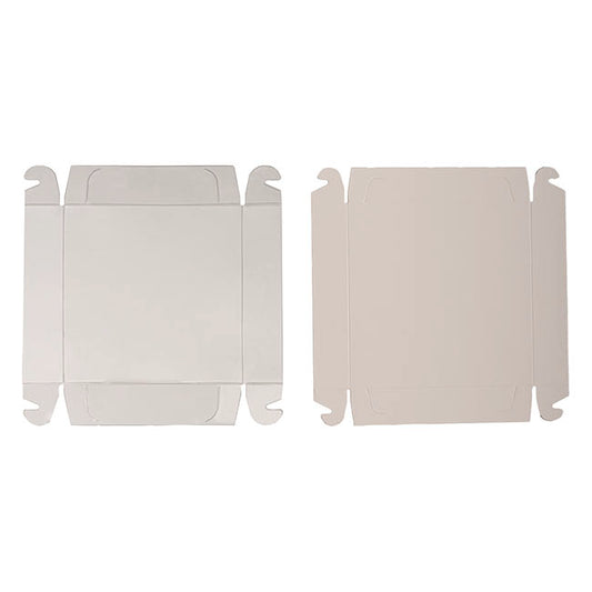 Cookie Dessert Display Box & Lid White Pk6 (15.5x15.5x3Hcm)