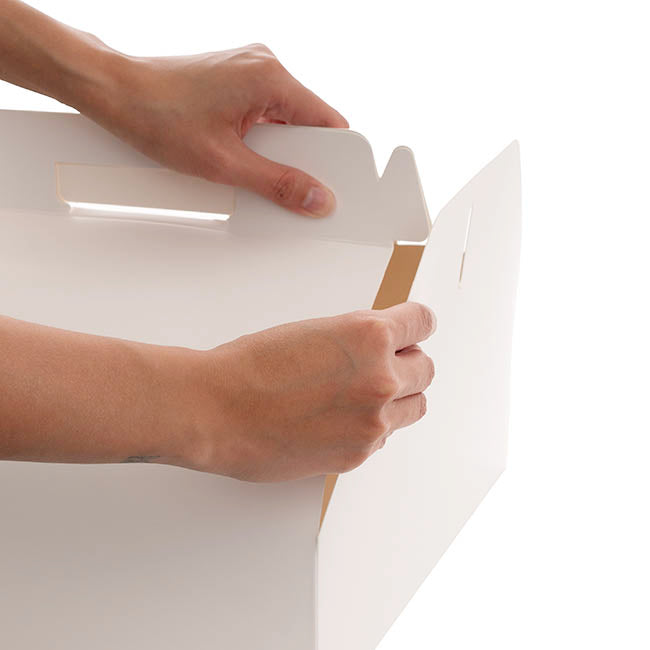 Cake Catering Gable Box White Pack 4 (30x30x24Hcm)
