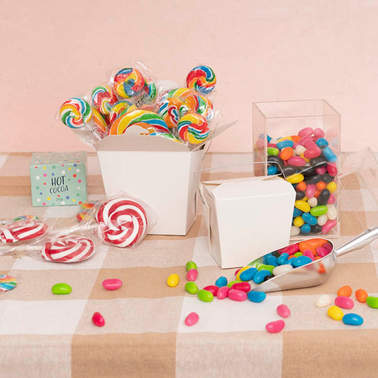 Noodle Takeaway Box 950ml 32oz Wire Handle Pk4(89x69x110mmH)