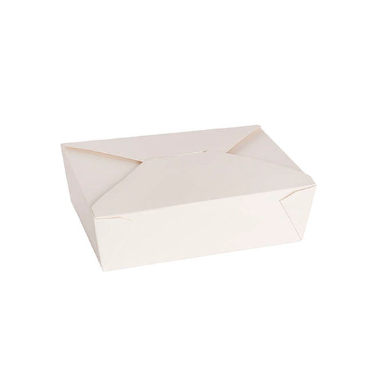 Food Takeaway Box XL White Pack 4 (21.5x16x6.5HcmH)