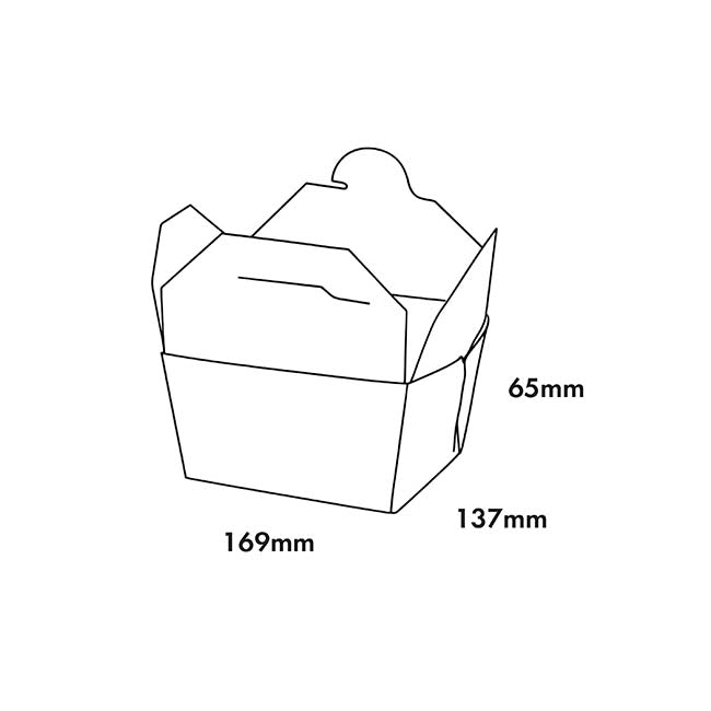 Food Takeaway Box Large White Pack 4 (16.9x13.7x6.5HcmH)