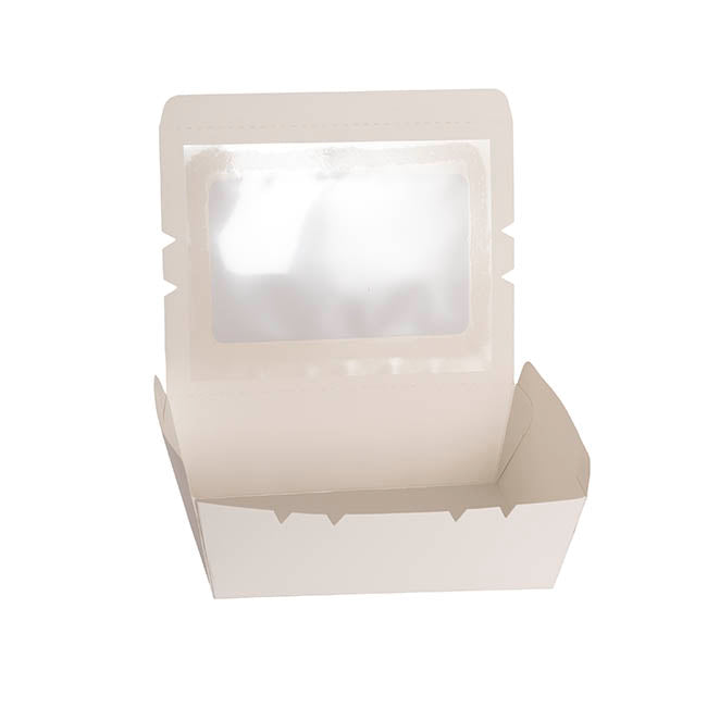 Food Takeaway Window Box XL White Pack 4 (21.8x16.5x6.5HcmH)