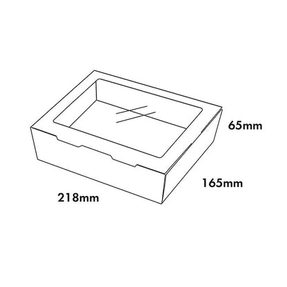 Food Takeaway Window Box XL White Pack 4 (21.8x16.5x6.5HcmH)
