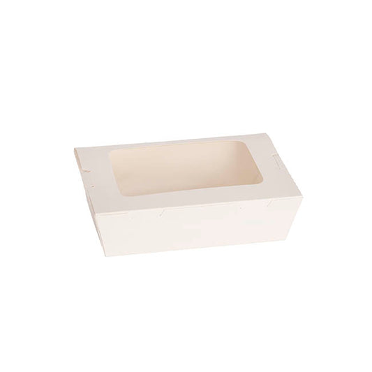 Food Takeaway Window Box Large White Pack 4 (17x12x4.5HcmH)