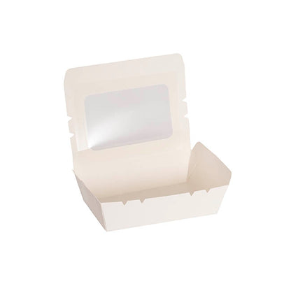 Food Takeaway Window Box Large White Pack 4 (17x12x4.5HcmH)