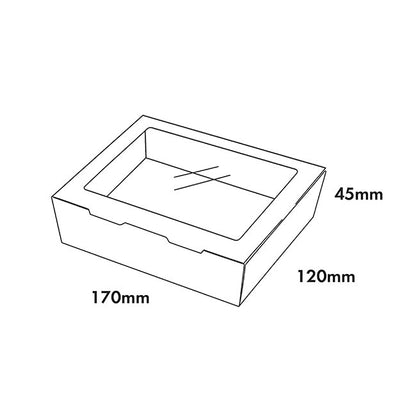 Food Takeaway Window Box Large White Pack 4 (17x12x4.5HcmH)