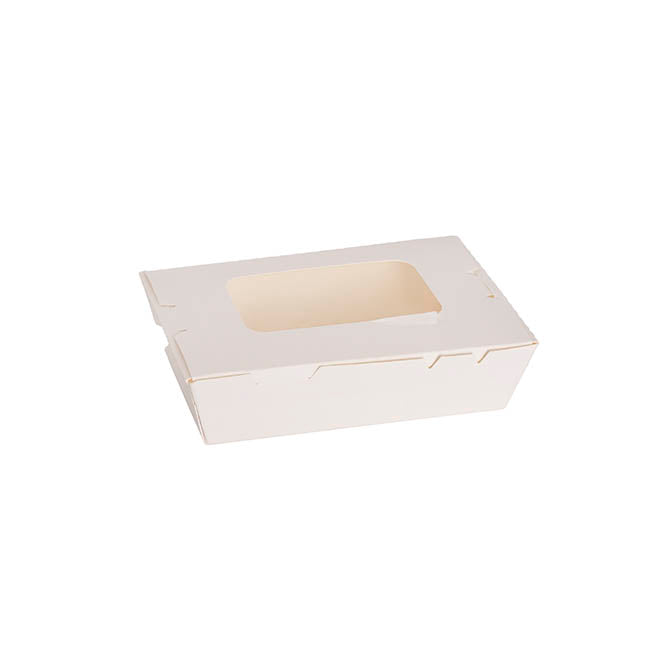 Food Takeaway Window Box Medium White Pack 4 (15x10x4HcmH)