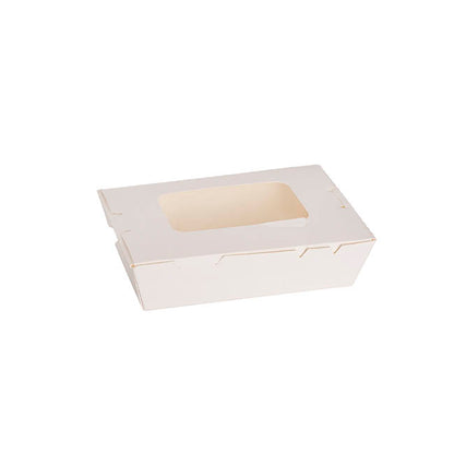 Food Takeaway Window Box Medium White Pack 4 (15x10x4HcmH)
