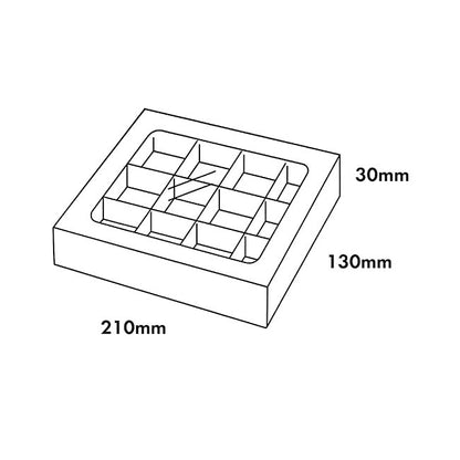 Chocolate Treat Dozen Box with Insert Gold (21*13*3Hcm)