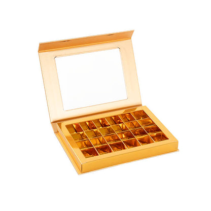 Chocolate Treat 2-Dozen Box with Insert Gold (24*17*3Hcm)