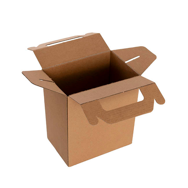 Gable Food Hamper Box Flat Pack Kraft Pack 2 (15x10x17.5Hcm)