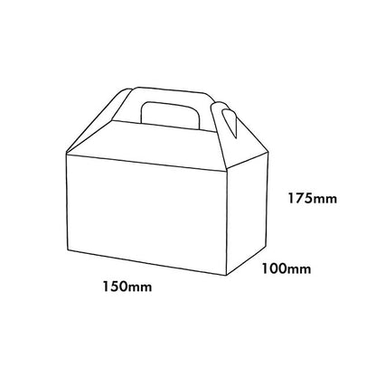 Gable Food Hamper Box Flat Pack Kraft Pack 2 (15x10x17.5Hcm)