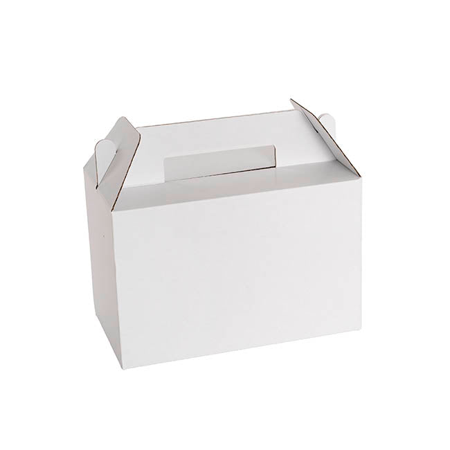 Gable Food Hamper Box Flat Pack White Pack 2 (21.5x12x14Hcm)