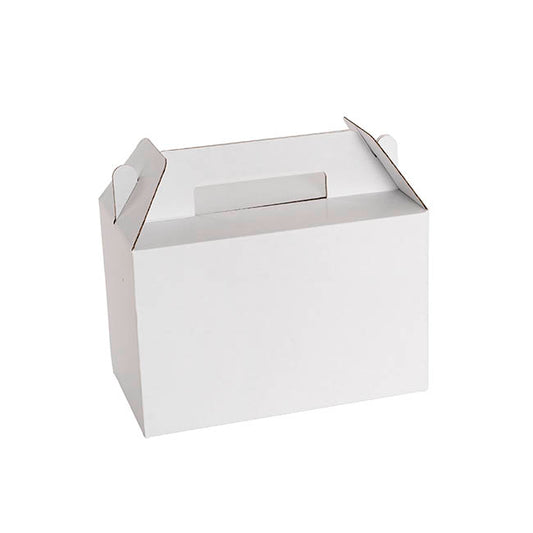 Gable Food Hamper Box Flat Pack White Pack 2 (21.5x12x14Hcm)