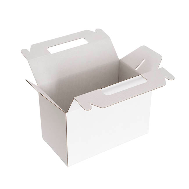 Gable Food Hamper Box Flat Pack White Pack 2 (21.5x12x14Hcm)