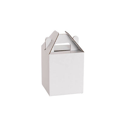 Gable Lolly Hamper Box Flat Pack White Pack 4 (8x8x9.8Hcm)