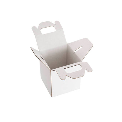 Gable Lolly Hamper Box Flat Pack White Pack 4 (8x8x9.8Hcm)