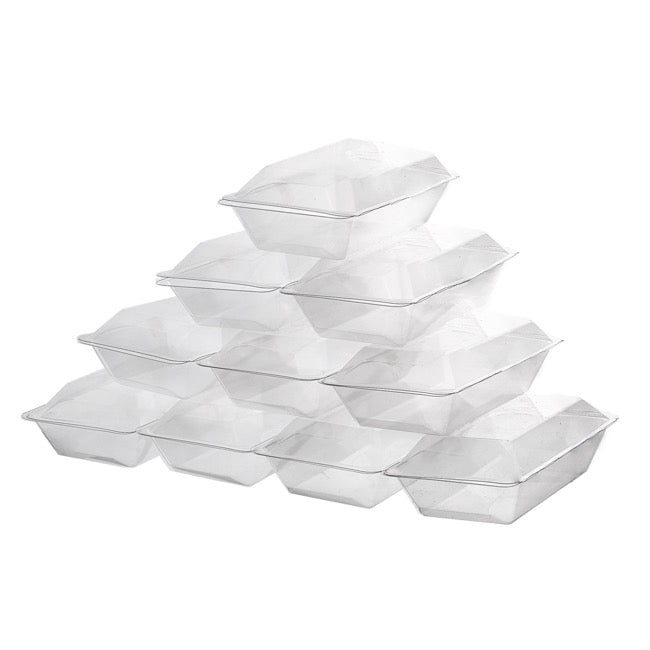 Acetate Corsage Clamshell Box Pack 10 Clear (22.5x12x7cmH)