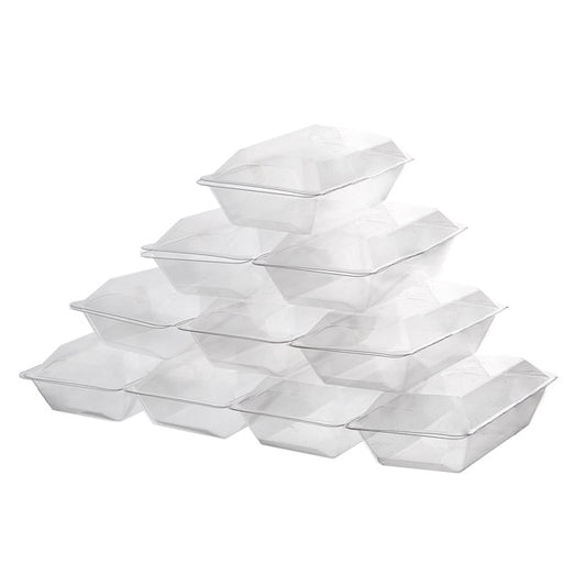 Acetate Corsage Clamshell Box Pack 10 Clear (22.5x12x7cmH)