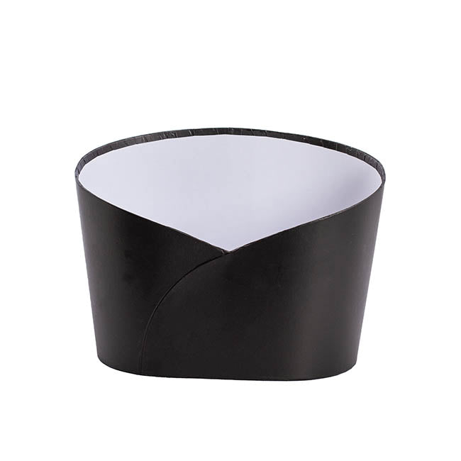 Hamper Bucket Oval Large Black (32x22x23.5cmH)