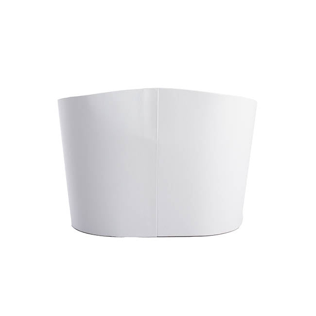 Hamper Bucket Oval Large White (32x22x23.5cmH)