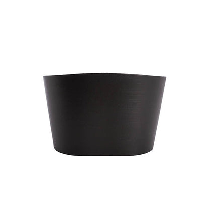 Hamper Bucket Oval Medium Black (26.5x18.5x18cmH)