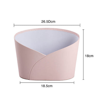 Hamper Bucket Oval Medium Baby Pink (26.5x18.5x18cmH)