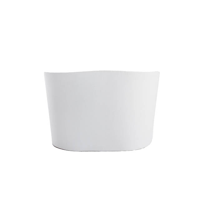Hamper Bucket Oval Medium White (26.5x18.5x18cmH)