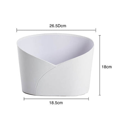 Hamper Bucket Oval Medium White (26.5x18.5x18cmH)