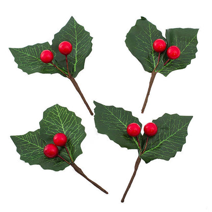 Holly Berry Pick Pack 12 Red (10cmH)
