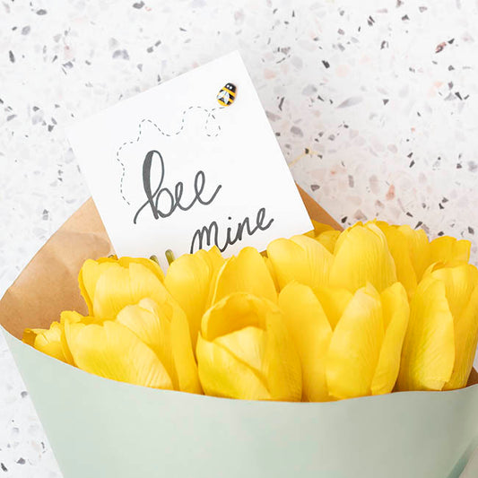 Sticker Wooden Bees Yellow & Black  Pack 50 (12mmx9mm)