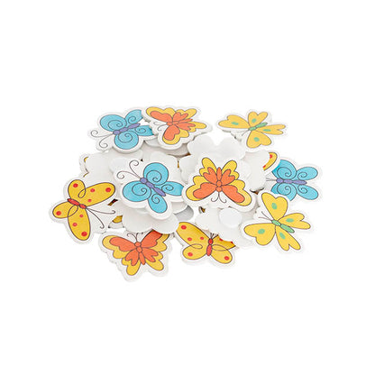 Sticker Wooden Butterflies  Assorted Pack 50 (38Wmmx35Hmm)