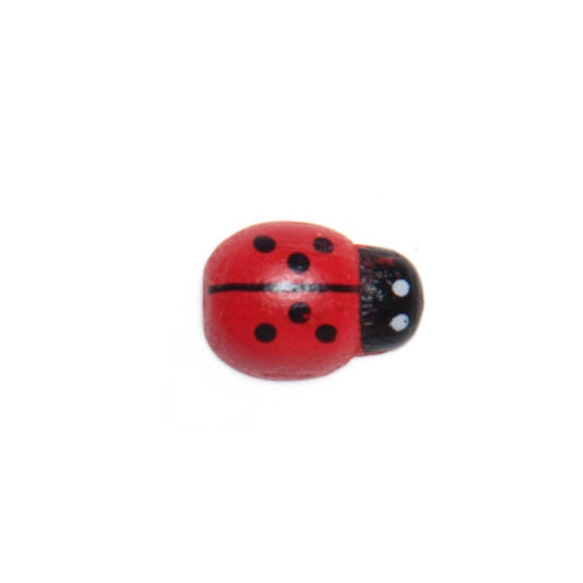 Sticker Wooden Ladybug Red Pack 50 (12mmx8mm)