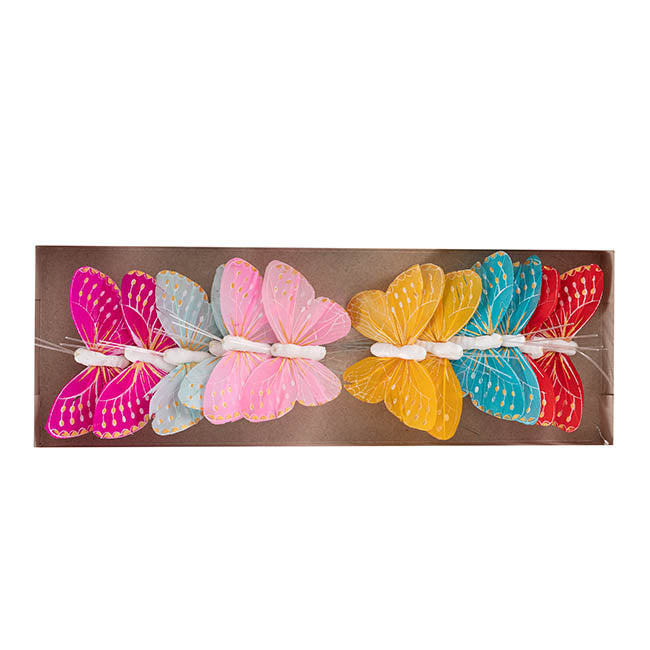 Pick Butterfly 10cm Assorted Set 1 Pack 12