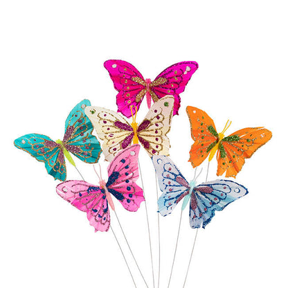 Pick Butterfly 10cm Assorted Pack 12