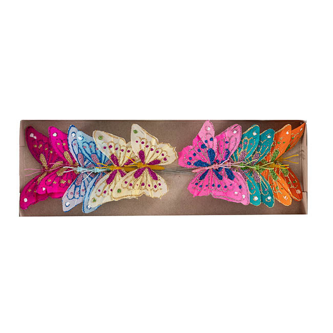 Pick Butterfly 10cm Assorted Pack 12