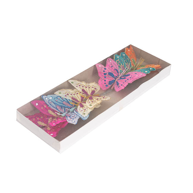 Pick Butterfly 10cm Assorted Pack 12