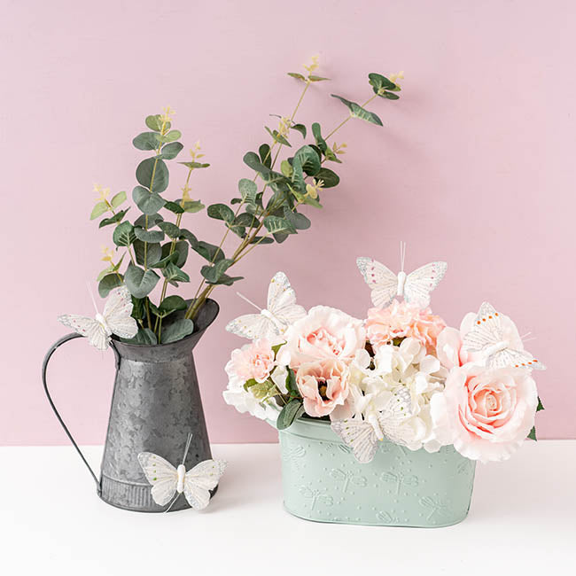 Pick Butterfly 10cm White Pack 12