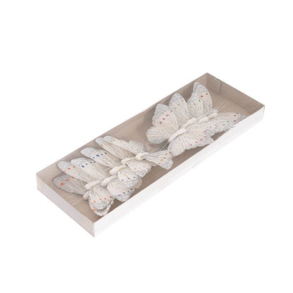 Pick Butterfly 10cm White Pack 12