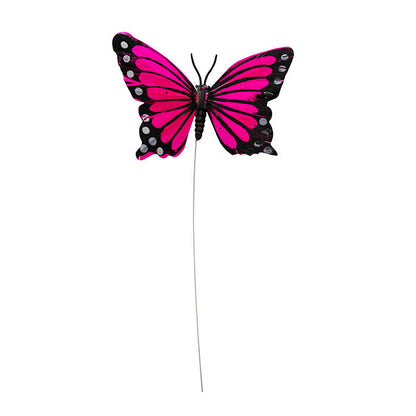 Butterfly Picks Pack 12 Assorted Colours (10cmH)