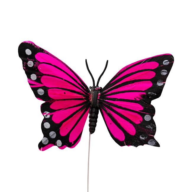 Butterfly Picks Pack 12 Assorted Colours (10cmH)