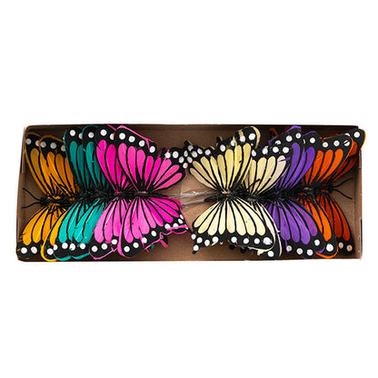 Butterfly Picks Pack 12 Assorted Colours (10cmH)