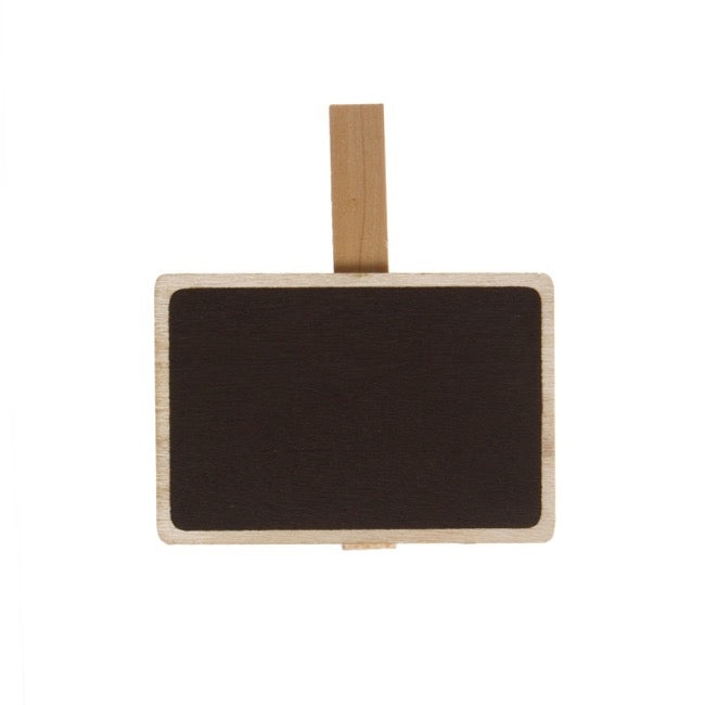Rectangle Chalkboard Peg Small (6.5x4.5cm) Pack 4
