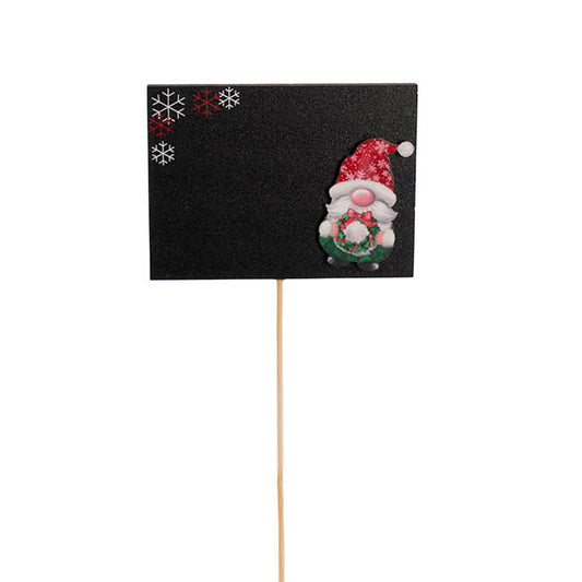 Blackboard Gnome Wooden Picks Pack 6 Black (32cmH)