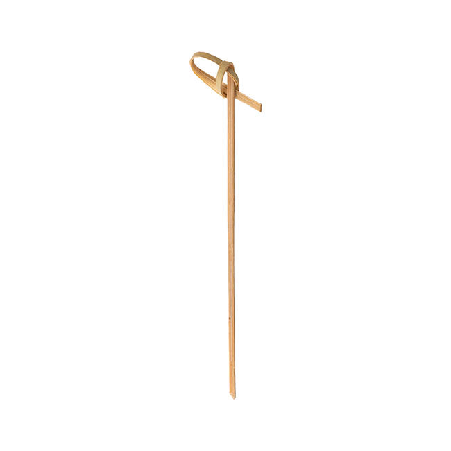 Bamboo Knotted Skewer Picks Pack 50 Beige (12cmH)