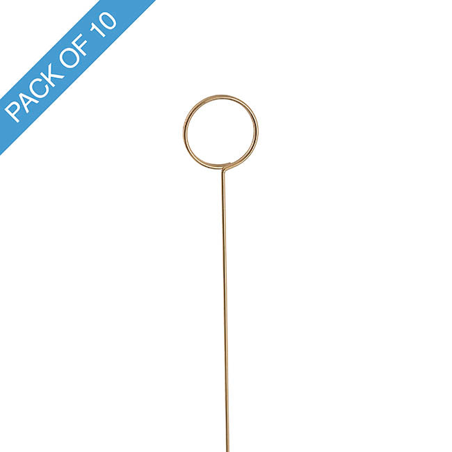 Pick Card Holder Metal Oval Gold Pack 10 (2.8cmx34cmL)