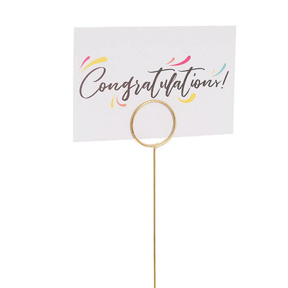 Pick Card Holder Metal Oval Gold Pack 10 (2.8cmx34cmL)