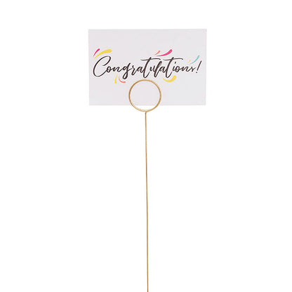 Pick Card Holder Metal Oval Gold Pack 10 (2.8cmx34cmL)